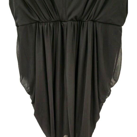 Draped Black Whimsigoth Witchy Goth Party Dress By Collection Dressbarn Size 14 - Picture 8 of 12